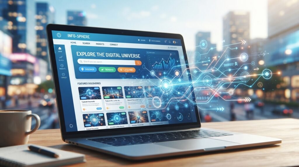 A new website page connects through links for search discovery